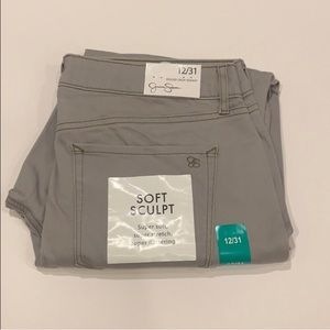 Jessica Simpson greenish gray crop skinny jeans